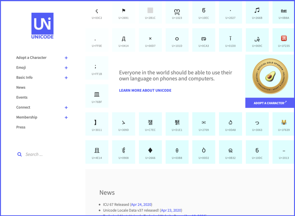 Unicode website