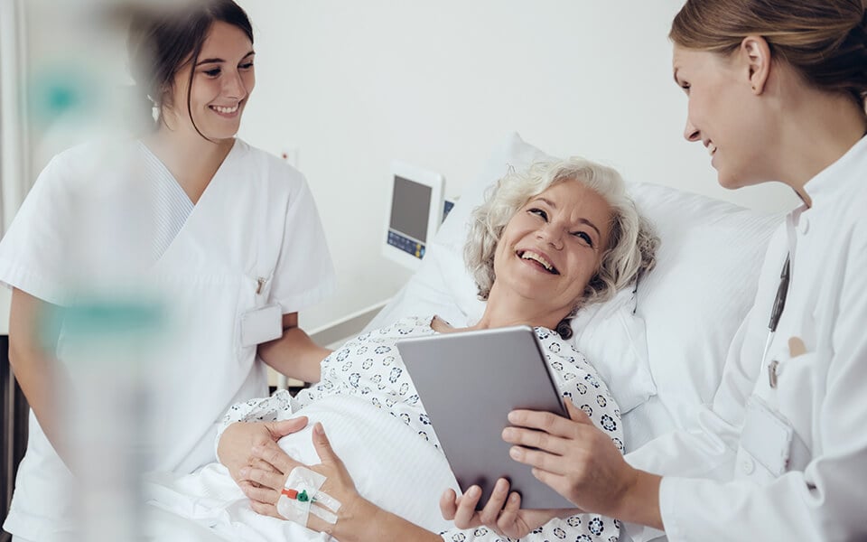 Staffs providing healthcare for patient