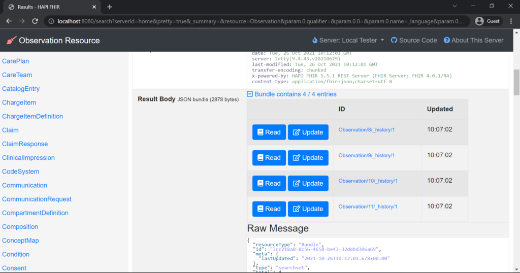 FHIR Sample Resource