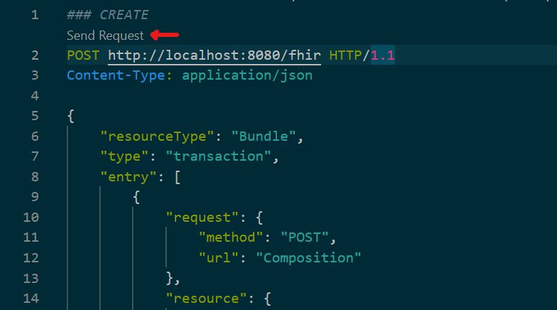 เมนู Send Request