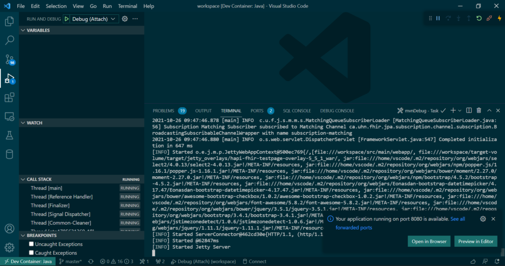 หลังจากรันสำเร็จ
