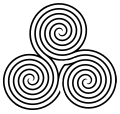 Triple spiral labyrinth (variant form) (original PNG)