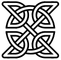 Basic (pseudo-)Celtic knot to fit in square