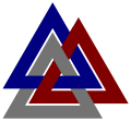 Germanic Valknut as Borromean rings (original PNG)