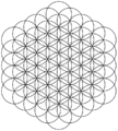 "Flower of life" geometric pattern (complete circles only)
