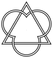 Architectural trefoil with triangle (interlaced) (original PNG)