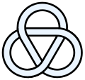 Rounded triquetra or trefoil knot