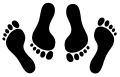 "Happy feet" jocular symbol of sexuality