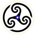 Basic "wheeled" spiral triskelion/triskele (original PNG)