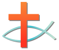 Latin cross and Ichthys