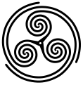 Elaborate "wheeled" spiral triskelion (original PNG)